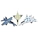 YMCtoys Airplane Toys Set of Die Cast Metal Military Themed Fighter Jets for Kids, Boys or Girls - Great Gift, Party Favors or Cake Toppers