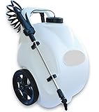 Garden Sprayer On Wheels 12 Volt Lithium Ion Rechargeable Battery Operated Pump Home Lawn Fertilizer Weed Killer Pesticide Dolly Cart Pressure Spot Sprayer