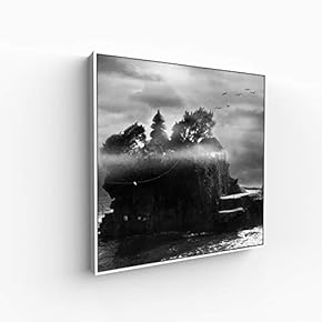 Canvas Wall Art for Living Room, Bedroom Monochrome Building Framed Canvas Prints for Home Decoration Ready to Hang - 16x16 inches