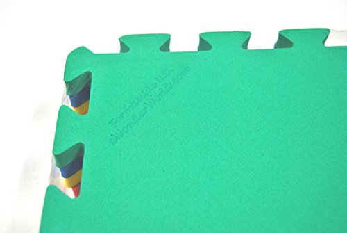 Formamide Non-Detectable Non-Toxic 24" X 24" X ~9/16" Extra Thick Rainbow Waterproof Playmats (Set of 4): Red, Yellow, Green & Blue