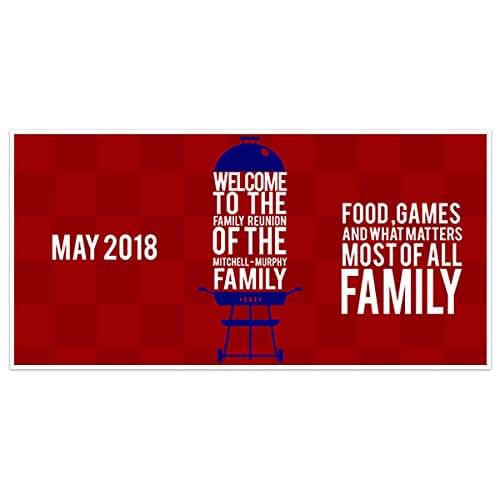 Amazon com Red Grill Family Reunion Banner Personalized 