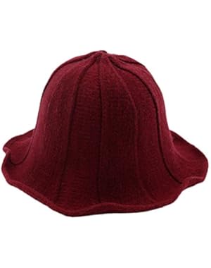 Womens Twist Knitting Fedoras Bucket Hat Foldable Dome Basin Cap,Winter
