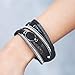 17mile Multi-Layer Leather Bracelet - Braided Wrap Cuff Bangle - with Alloy Magnetic Clasp Handmade Jewelry for Women,Girl Gift