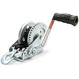 Camco Heavy Duty Steel Marine Towing Winch- Corrosion Resistant | 1,2000 lb Capacity| Durable Gears Resist Wear & Tear| Resilient & UV Resistant 20â€™ Strap - (50001)