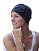 Hats for Cancer Patients Women Chemo Headwear Head Coverings Butterfly Beanie Parkhurst (DARK GREY)