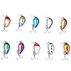 Aorace-10pcslot-Mini-Fishing-Lures-10-Colors-Fishing-Bait-26cm16g-Fishing-Tackle-10-High-Carbon-Steel-Treble-Hook