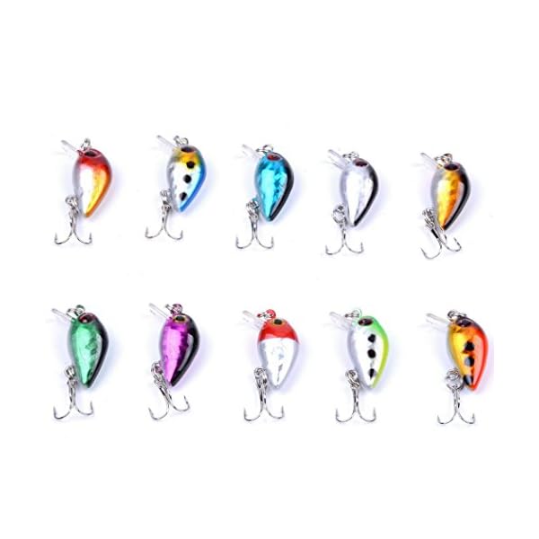 Aorace-10pcslot-Mini-Fishing-Lures-10-Colors-Fishing-Bait-26cm16g-Fishing-Tackle-10-High-Carbon-Steel-Treble-Hook