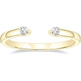 Mameloly Wedding Bands for Women Open Stackable CZ Cubic Zirconia Engagement Rings for Her Size 3-12