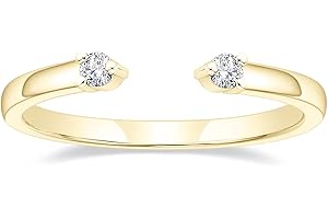 Mameloly Wedding Bands for Women Open Stackable CZ Cubic Zirconia Engagement Rings for Her Size 3-12