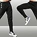 Gerlobal Mens Joggers Pants Active Casual Gym Workout Running Sweatpants With Zipper Pockets