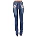 Sexy Couture Women's S95-PB Mid Rise Flare Bottoms Boot Cut Jeans