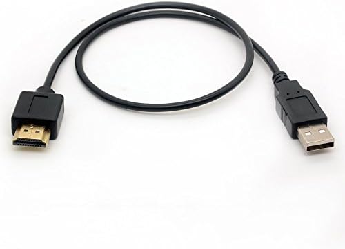 BSHTU USB to HDMI Adapter Cable Cord - USB 2.0 Type A Male to HDMI Male Charging Converter 50cm