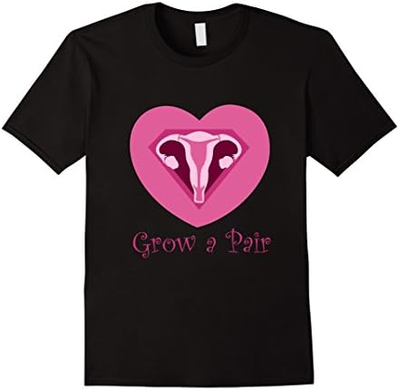 Grow a Pair Womens Uterus T-Shirt - Male Medium - Black