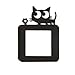 Mond-Sterne 1 PSC Creative Cute Switch Wall-Stickers Decoration Black Cat