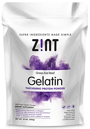 Unflavored Gelatin Powder (10 Ounce): Anti Aging Collagen Supplements, Protein, Paleo Friendly, Grass Fed Beef, Non GMO - Baking & Thickening - Beauty, Skin, Hair & Nails