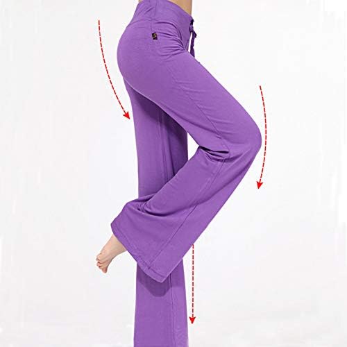QOJAQFAJ Yoga Pants Wide Leg Sports Female High Waist Elastic Bandage Trumpet Dance Yoga Trousers