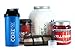 Core150® Attitude Shaker - Blue - 35oz Protein Shaker Bottle. Contains easy stack removable storage with 3 compartments