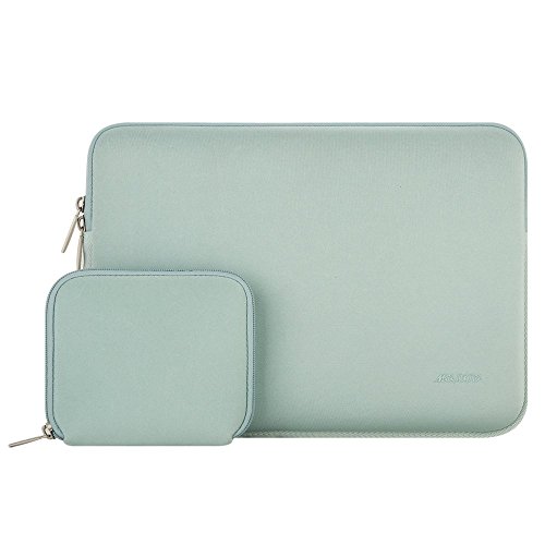 Mosiso Water Repellent Lycra Sleeve Bag Cover for 11-11.6 Inch MacBook Air, Ultrabook Netbook Tablet with Small Case, Mint Green