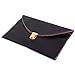 HDE Women's Envelope Clutch Purse Handbag (Black)