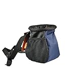 ColorPet Dog Carry-all Treats Bag, Toys, Snack, Poop Bags, Waterproof, Large Space, Adjustable Strap ,（Dark Blue）
