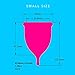 Super Jennie Menstrual Cup - Large Capacity Period Cup for Heavy Flow, Sensitive Bladder Users, Soft, Flexible, Tampon Pad Alternative - Small Pink