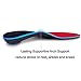 Giotto Plantar Fasciitis Flat Feet Orthotic High Arch Support Inserts Insoles Relieve Pronation Heel Ankle Foot Pain for Women Men-Black/Red-7