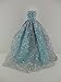 A Light Blue Ball Gown with Lots of Sparkle Made to Fit the Barbie Doll
