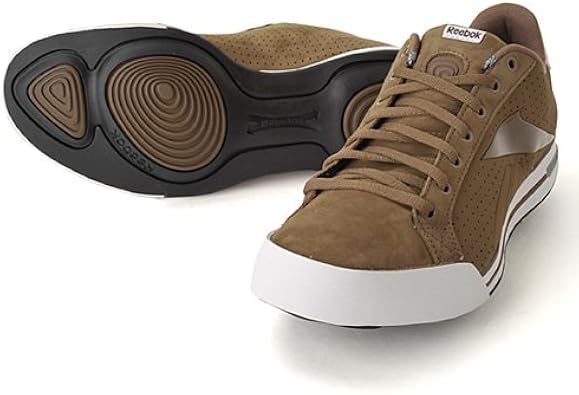 Amazon Reebok リーボック ウォーキングシューズ メンズ イージートーン エッセンシャル ブラウン ホワイト Reebok リーボック シューズ バッグ