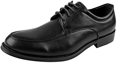 Urban Fox Cole Men's Classic Mens Dress Shoe | Formal Shoes | Round Toe | Lace Up | Slip Resistant Shoes for Men Black
