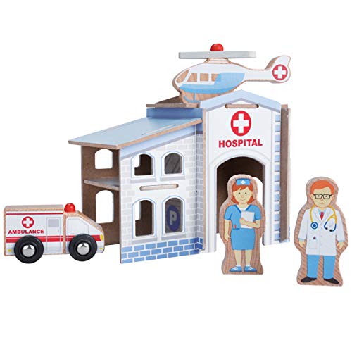 On Track USA 3 in 1 Emergency Police, Fire and Hospital Rescue Train Expansion Set, 40 Piece Accessories Set Compatible with Thomas, Brio, Melissa and Doug (Tracks Not Included) - Thumbnail 3