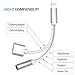 2 in 1 iphone 7 adapter , ALOOK Lightning Adapter and charger , 3.5mm Earphones Jack Cable for New iPhone 7/7 plus (Silver)-No Music Control and Calling Function