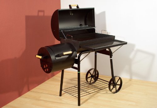 Smoker BBQ Grill Grillwagen Holzkohlegrill Kamingrill XL 32 kg – Bild 10