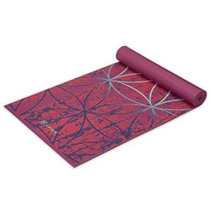 Gaiam Yoga Mat Premium Print Extra Thick Non Slip Exercise & Fitness Mat for All Types of Yoga, Pilates & Floor Exercises, Radiance, 6mm