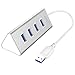 AUKEY USB Hub with 4 USB 3.0 Ports for Data Transfer, Desktop Aluminum Hub for PCs and Laptops