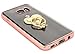 Samsung Galaxy S7 Edge Case, Bastex Slim Fit Clear Plastic TPU Rose Gold Bumper Case Cover with Bling Heart Pink Ring Holder Kickstand for Samsung Galaxy S7 Edge G936