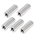 Uxcell a16050300ux0575 M6x25x10mm Round Rod Stud Threaded Insert Rose Joint Adapter Connectors Nuts 5pcs