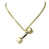 Dumbell Power Pendant Necklace