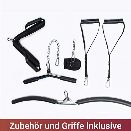 Fuel-Fitness-Kraftstation-KS300-fuer-Zuhause-Multistation-fuer-Ganzkoerper-Krafttraining-Homegym-mit-Seilzug-Latzug-Brustpresse-unzaehlige-Trainingsvariationen-68kg-Gewichtsblock-inkl-Zubehoer