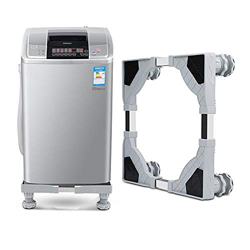 YOMYM Universal Mobile Base with 4 Strong Feet Multi-Functional Adjustable Base for Adjustable Dryer, Washing Machine and Refrigerator