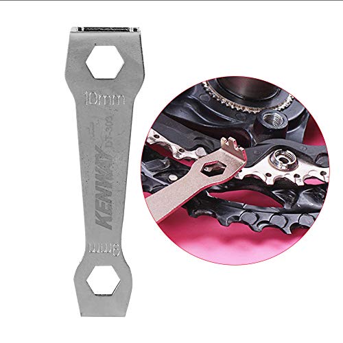VGEBY Bicycle Chain Bolt Fixed Wrench, Silver Bike Chainring Bolt Spanner for Mountain Bike Cycling Crank Spanner Tool
