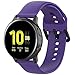 Fit for Samsung Galaxy Watch Active 2 Watch Bands, 20mm Silicone Quick Release Replacement Band Straps Wristbands Fit for Garmin Vivoactive 3 Music Women Men (Purple, Small)