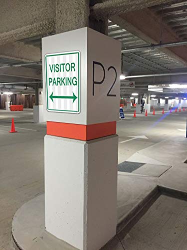 Visitor Parking Only with Arrow Metal Durable Tin Signs No Parking Sign for Business Industrial Warning 8x12 Inches Resistant Weather Proof Outdoor Easy to Mount - Thumbnail 4