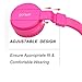 Kids Headphones On-Ear Comfortable Foldable Headphones for Kids Lightweight Stereo Headset for Kids Childrens Girls Boys Smartphone PC Tablet MP3/4 Video Game Toddler Headphones (Pink)