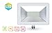 LLT 50W LED Flood Light Outdoor Knuckle Mount - 5000K Daylight 4000lm 120V Super Bright LED Outdoor Flood Light Landscape Yard - White Slim LED Flood Light Fixture - Aluminum and Tempered Glass