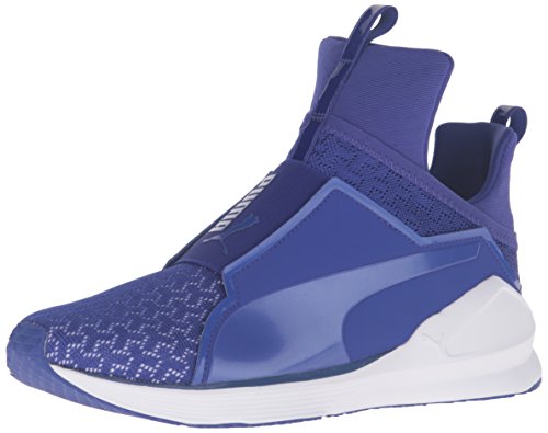 PUMA Women's Fierce Eng Mesh Cross-Trainer Shoe, Royal Blue White, 8 M US