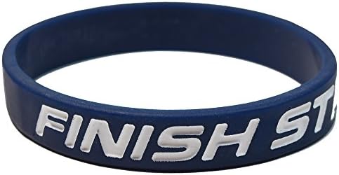 Navy - Finish Strong Motivational Wristband