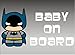 Batman Baby on Board, decal, vinyl, sticker, graphic