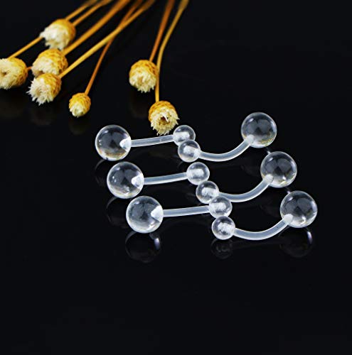 image for Jstyle 72Pcs 14G-20G Acrylic Body Piercing Lot Nose Ring Horseshoe Lip
