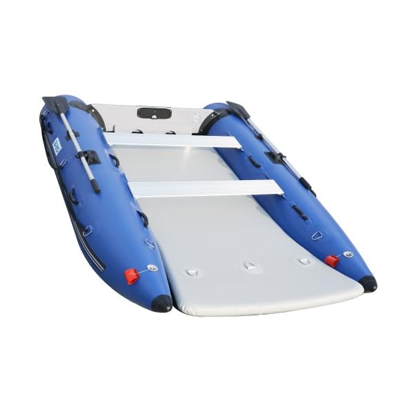 BRIS-11-ft-Inflatable-Catamaran-Inflatable-Boat-Inflatable-Dinghy-Mini-Cat-Boat-Blue