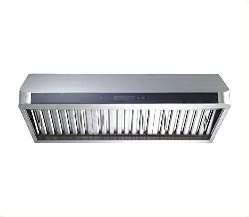 Winflo 36" Convertible Stainless Steel Under Cabinet 600 CFM Air Flow Easy Installation Range Hood with Baffle filters, Touch Control